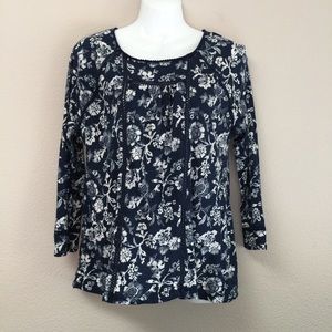 Women’s EUC Lucky Brand 3/4 Sleeves w/Lace Detail
